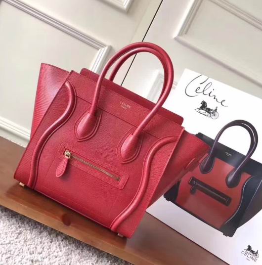  Celine  luggage bag in Lizard red