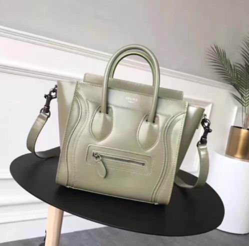  Celine Luggage Bag IN BOX CALFSKIN Green
