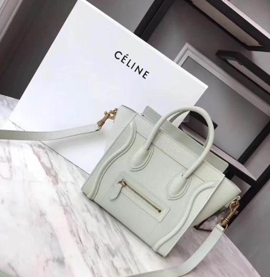  CELINE MICRO LUGGAGE BAG IN BEIGE CALFSKIN