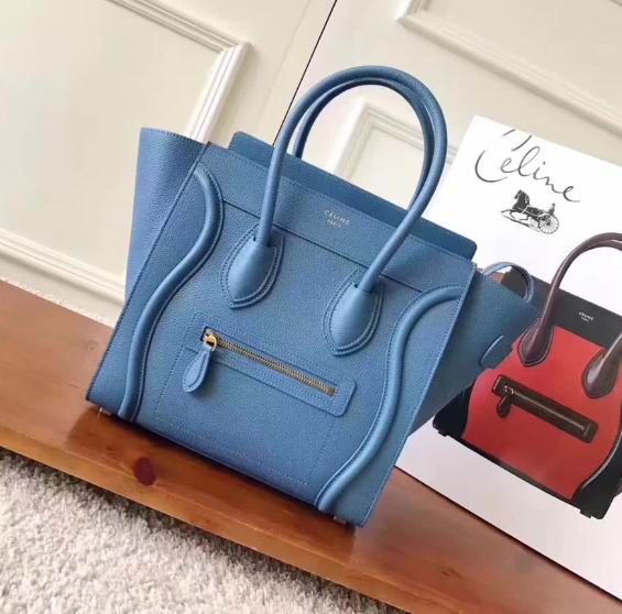  CELINE MICRO LUGGAGE BAG IN SAPPHIRE BLUE CALFSKIN