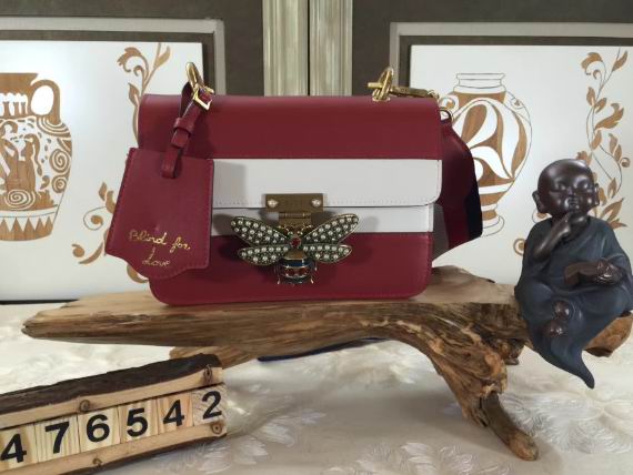  Gucci Queen Margaret Leather Top Handle bag Multicolor leather Red