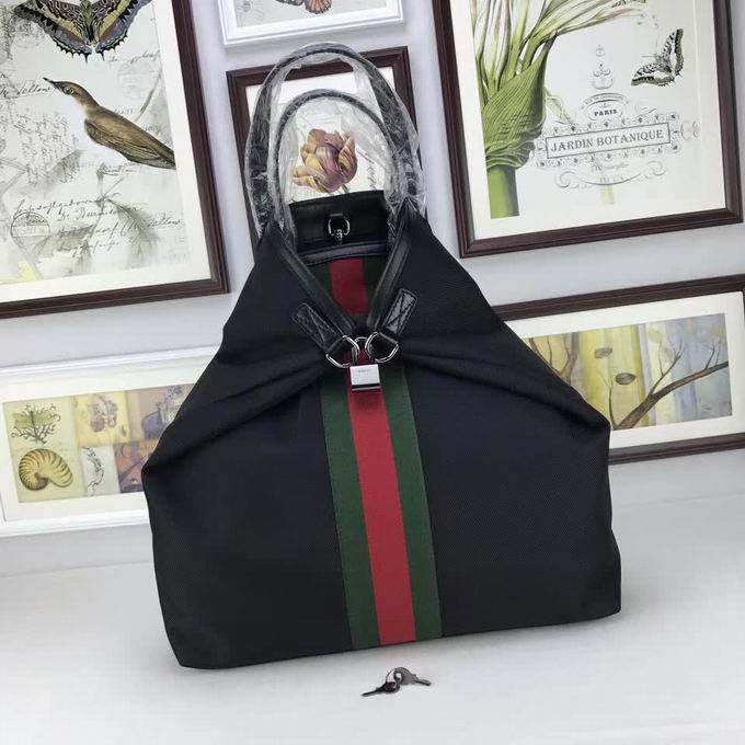  Gucci GG print backpack and tote bag black