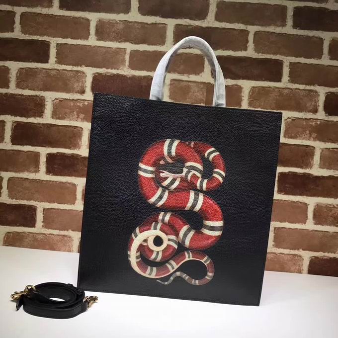  Gucci Snake embossed leather soft tote