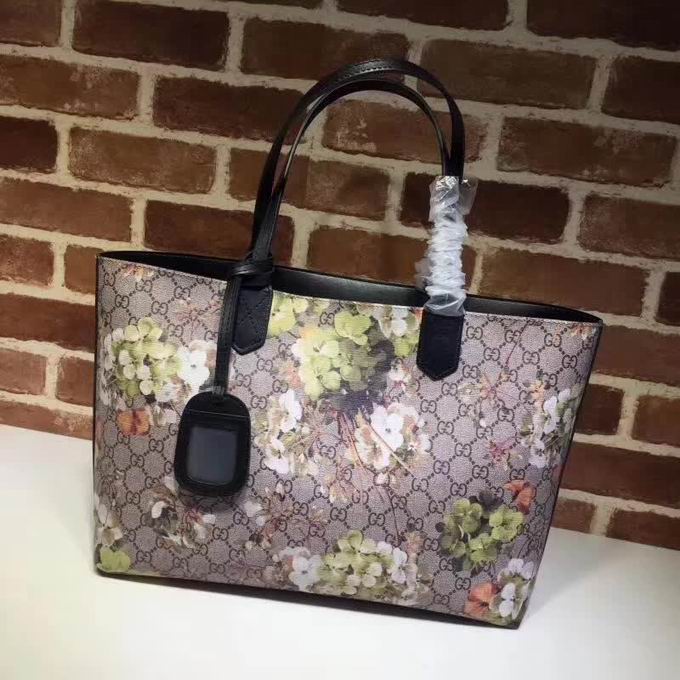  Gucci Soft GG Green Blooms tote