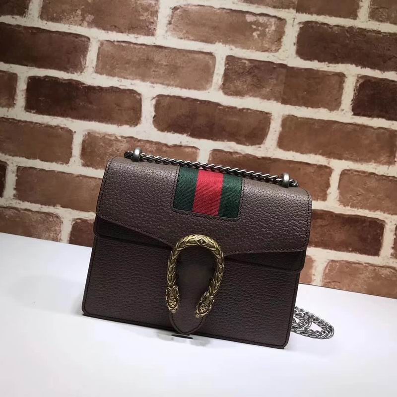  Gucci Dionysus calf leather shoulder bag brown