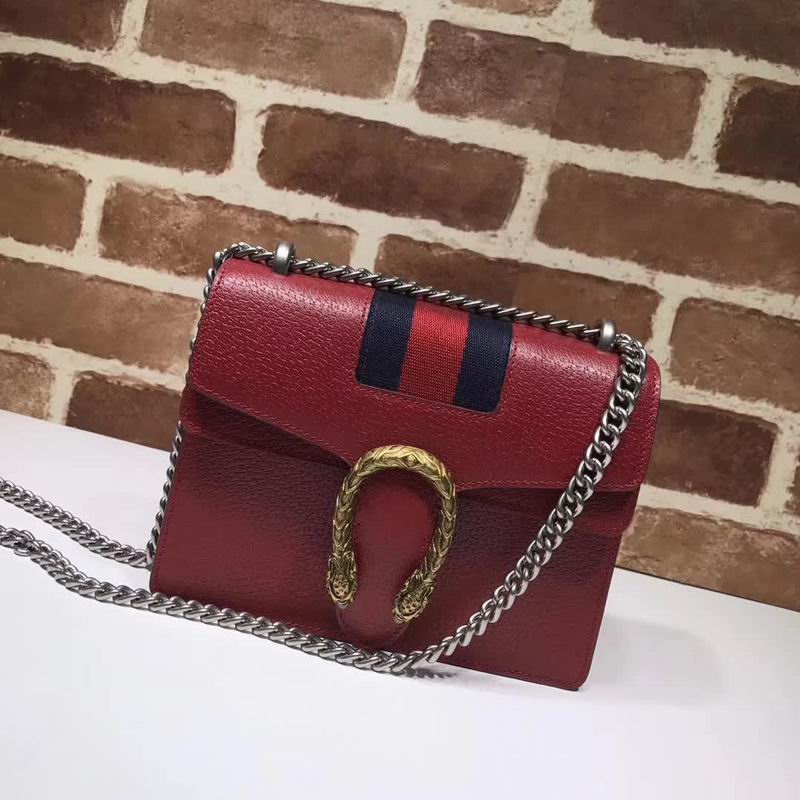 Gucci Dionysus calf leather shoulder bag red