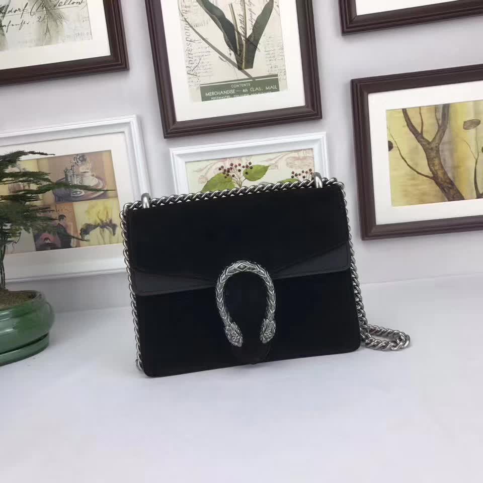  Gucci Nubuck Leather mini bag in black