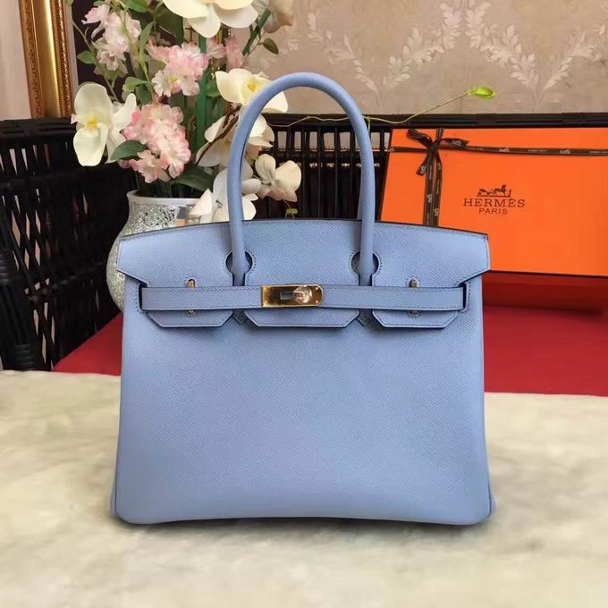  HERMES EPSOM BIRKIN BAG IN LIGHT BLUE