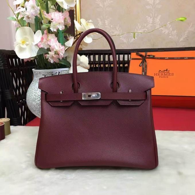  HERMES EPSOM BIRKIN BAG IN WINE