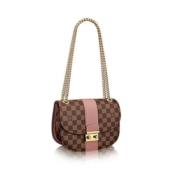  Louis Vuitton Coated Damier Ebene canvas and Cuir Taurillon leather exterior Wight bagMagnolia