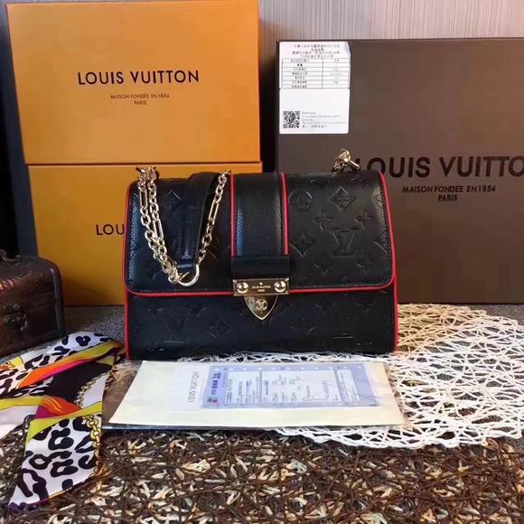  Louis Vuitton SAINT SULPICE PM Black & Red