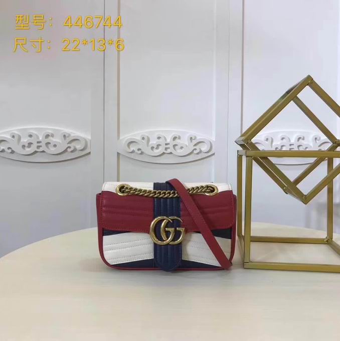  Gucci GG Marmont matelass min shoulder bag mixed color