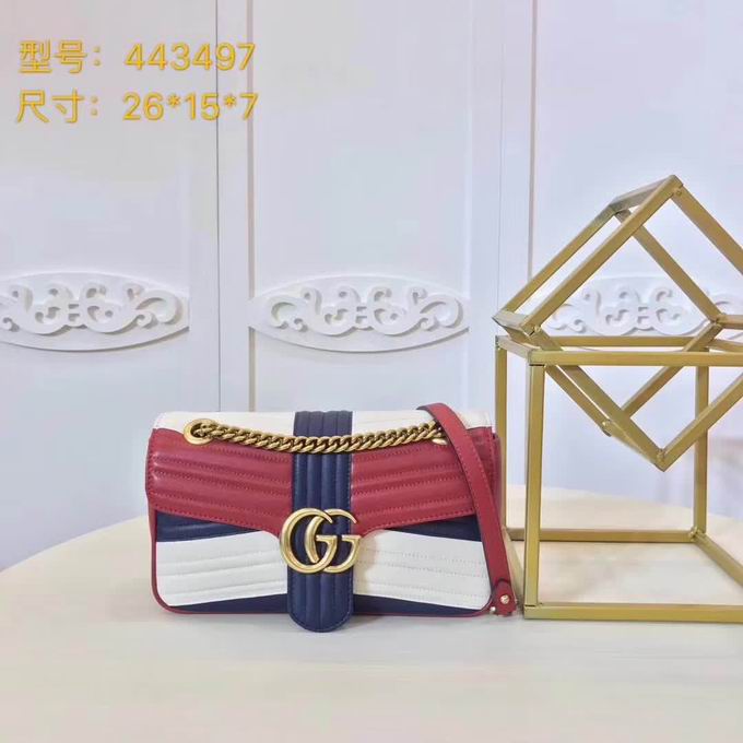  Gucci GG Marmont matelass min shoulder bag mixed color