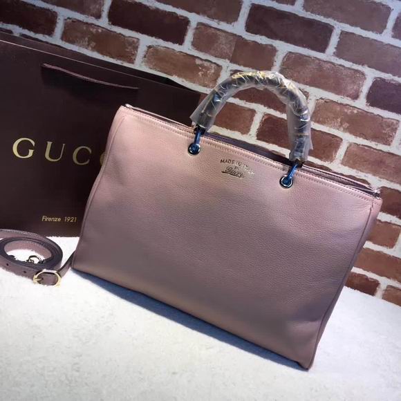  Gucci leather top handle  bag pink
