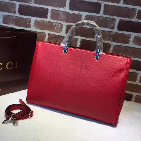  Gucci leather top handle  bag red