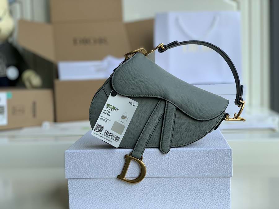  SADDLE BAG Gray Ultramatte Calfskin