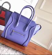 CELINE MICRO LUGGAGE BAG IN PURPLE CALFSKIN 