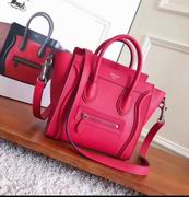 CELINE MINI LUGGAGE BAG IN RED CALFSKIN