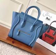 CELINE MINI LUGGAGE BAG IN SAPPHIRE BLUE CALFSKIN