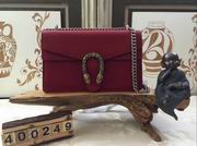 Gucci Dionysus red leather shoulder bag 