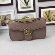 Gucci GG Marmont matelasse shoulder bag khaki leather 