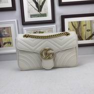 Gucci GG Marmont matelasse shoulder bag White leather 