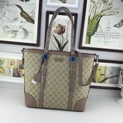 Gucci GG Supreme tote pink leather 