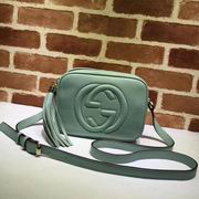 Gucci Soho leather disco bag light green leather 