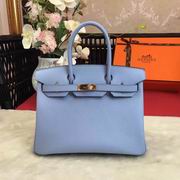 HERMES EPSOM BIRKIN BAG IN LIGHT BLUE 