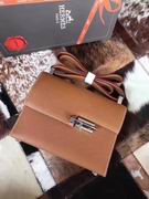 HERMES EPSOM VERROU SHOULDER BAG in brown 