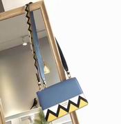 Prada Esplanade Saffiano and calf leather bag astral blue & sunny yellow 