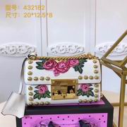 Gucci Padlock embroidered leather shoulder bag